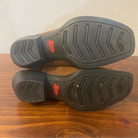 JUSTIN WOMEN'S 12" SQUARE TOE STAMPEDE WESTERN BOOTS - Picture 10 of 10